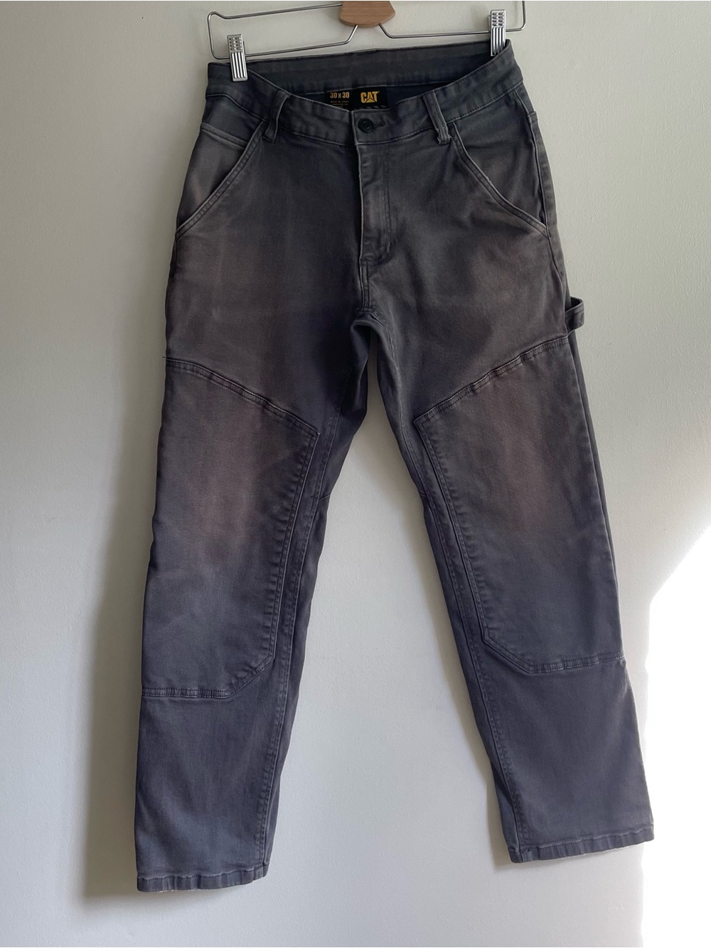 CAT Caterpillar Gray Utility Work Pants 30x30 Workwear Carpenter